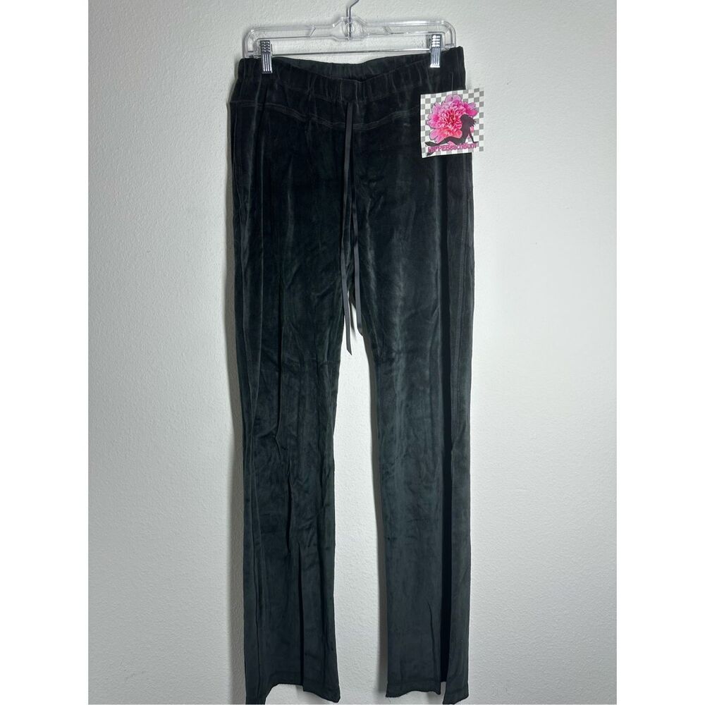 Brand new: Women’s Velour Pants with Elastic Waist and Drawstring Size XL Black